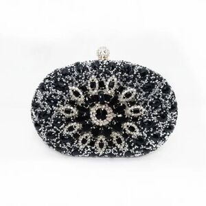 Elegant Black and Silver Clutch